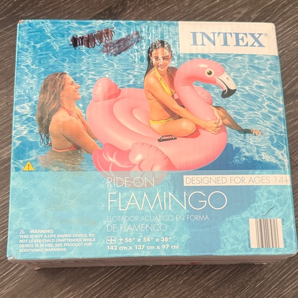 Intex Pink Flamingo Ride-On Float - Picture 2 of 9